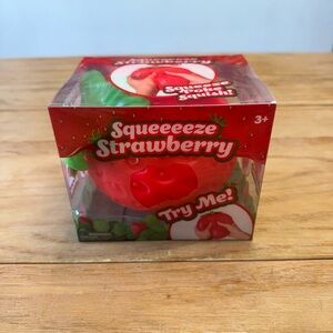 Squeeeeze Strawberry Stress Ball Toy - Red